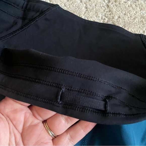 Lululemon Train Times Short 6" in Nile Blue / Black Biker Shorts Teal: Size 10 - Picture 4 of 10